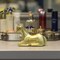 Decorative Gold Modern Geometric Unicorn Sculpture Figurine, Sitting Unicorn Statue Ring Holder